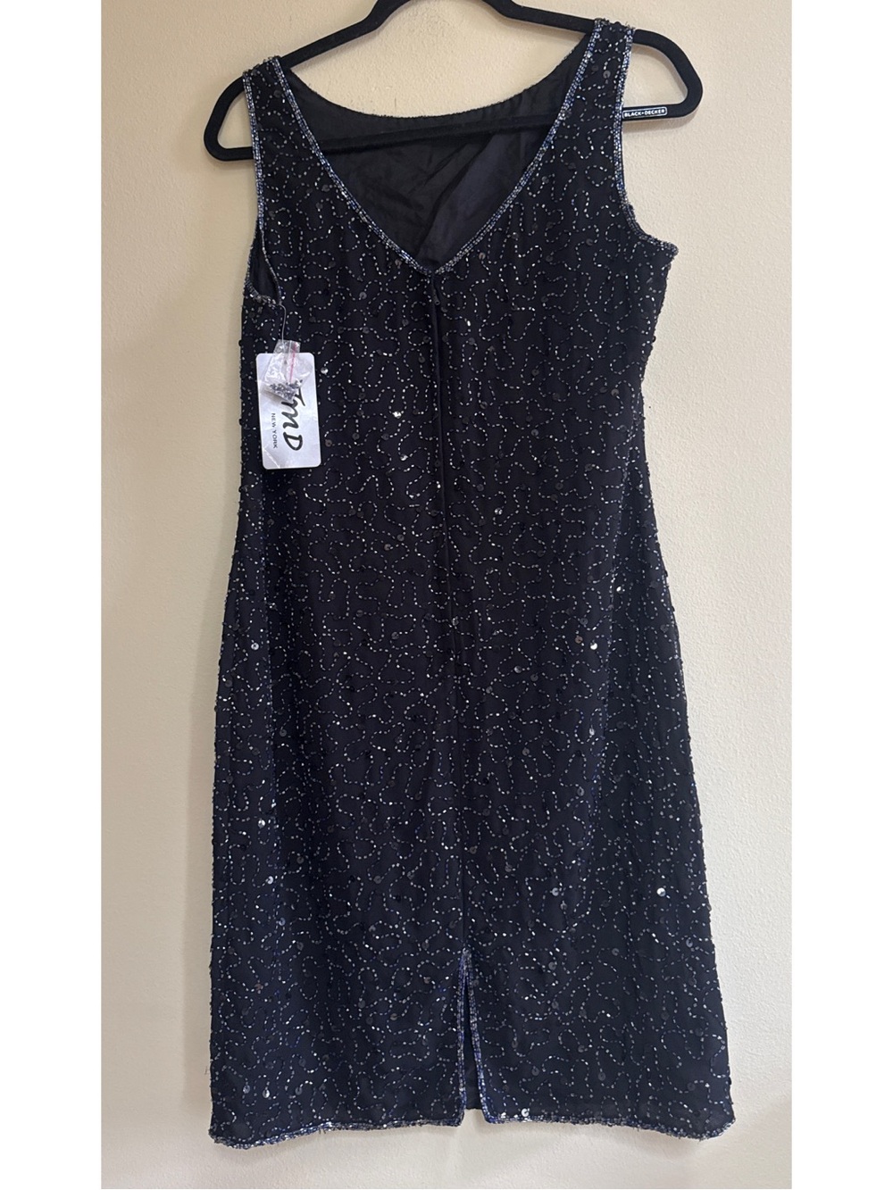 Vintage Sleeveless Beaded Sheath Dress - Picture 5 of 7